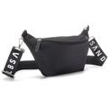 Bauchtasche ELBSAND "Umhängetasche", Damen, Gr. B/H/T: 26cm x 12cm x 7cm, schwarz, Textil, unifarben, clean, Taschen, Crossbody Bag, Gürteltasche, Brusttasche, Hüfttasche VEGAN