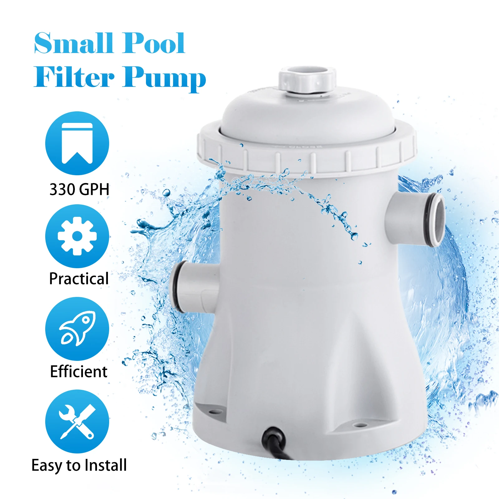 Pool filter pumpe 330 gph Plans ch becken elektrische Pumpe mit 2 Pool filter patronen Pool pumpen oberirdisch kleine Pool filter pumpe Image