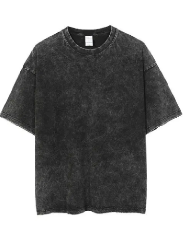 2026 gewaschen Vintage T-Shirts Straße Hip Hop Retro Punk T Shirt Frauen Harajuku Casual Baumwolle Kurzarm Säure waschen T-Shirts Top Image