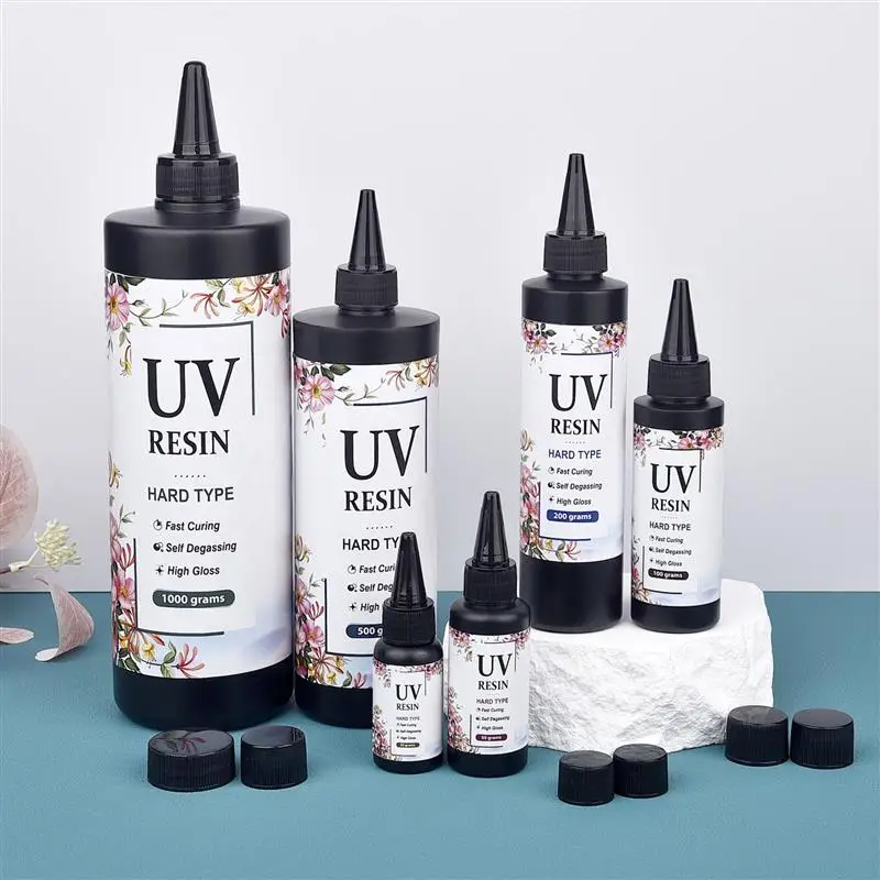Colla per resina UV Colla per resina epossidica dura trasparente ad asciugatura rapida per la creazione di gioielli incollaggio di vetro, metallo, legno Decorazioni artigianali fai-da-te