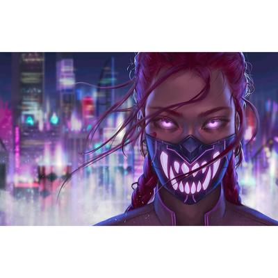 Premium Wallpaper Wall Mural - Cyberpunk City Character