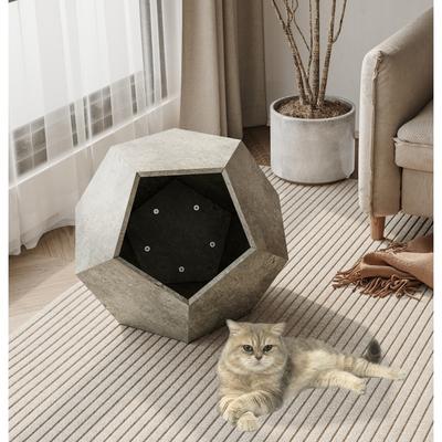 25.98'' Shaped Modern Pet Furniture Cat Kennel Side Table MDF Multi-Purpose Furniture