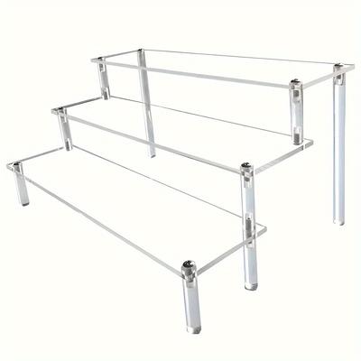 TEMU Dtonima 3-tier Acrylic Display Stand, Transparent Perfume & Cologne Organizer, Family Theme Cupcake Holder, Electricity-free Image