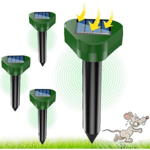 Ultraschall-Solar-Maulwurf-Vertreiber, 4 Stück, Solar-Ultraschall-Abwehr, Solar-Maulwurf-Abwehr,