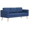 3-Sitzer-Sofa Stoff Blau Vidaxl Blau