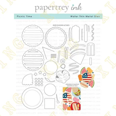2024 New Picnic Time Die Metal Cutting Dies Scrapbook Diary Decoration Stencil Embossing Template DIY Greeting Card Handmade