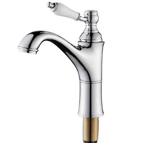 Waschbecken Wasserhahn - Wasserfall Galvanisierung Mittellage Einhand Ein LochBath Taps Image