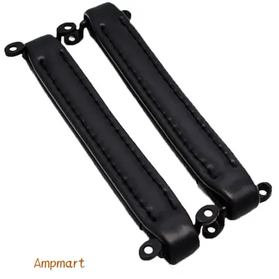 Ampmart Black Vintage Style Leather Handle For Fender Guitar AMP Cabinet With Screw 1PC
