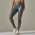 Per donna Leggings da yoga Vita Alta Yoga Allenamento in Palestra Pilates Collant Nero Giallo Rosso Finta pelle Gli sport Abbigliamento sportivo Elasticizzato Taglia piccola