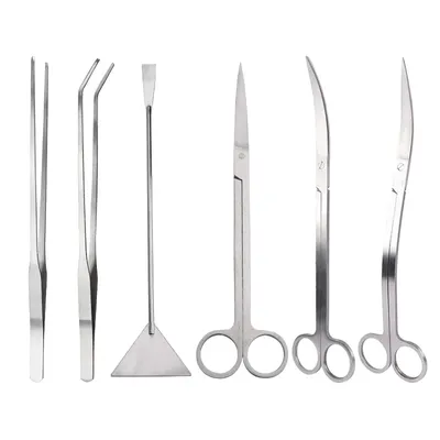 Aquarium Accessories Hard Stainless Steel Aquarium Tool Scissor Tweezers Plants Wave Scissors Fish