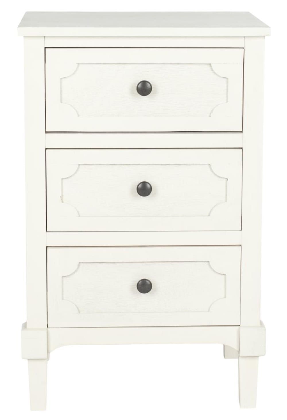 Table d'appoint en bois mixte blanc