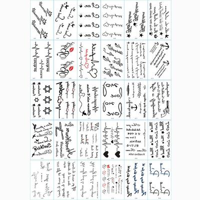 30 Sheets/set Waterproof Temporary Tattoo Stickers Sexy Cute Cartoon Halloween Body Makeup Water Transfer Fake Tattoos