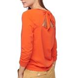J. Crew Tops | J. Crew Long Sleeve Tie Back Mariner Cloth T Shirt Orange Women's Top Size Small | Color: Orange | Size: S