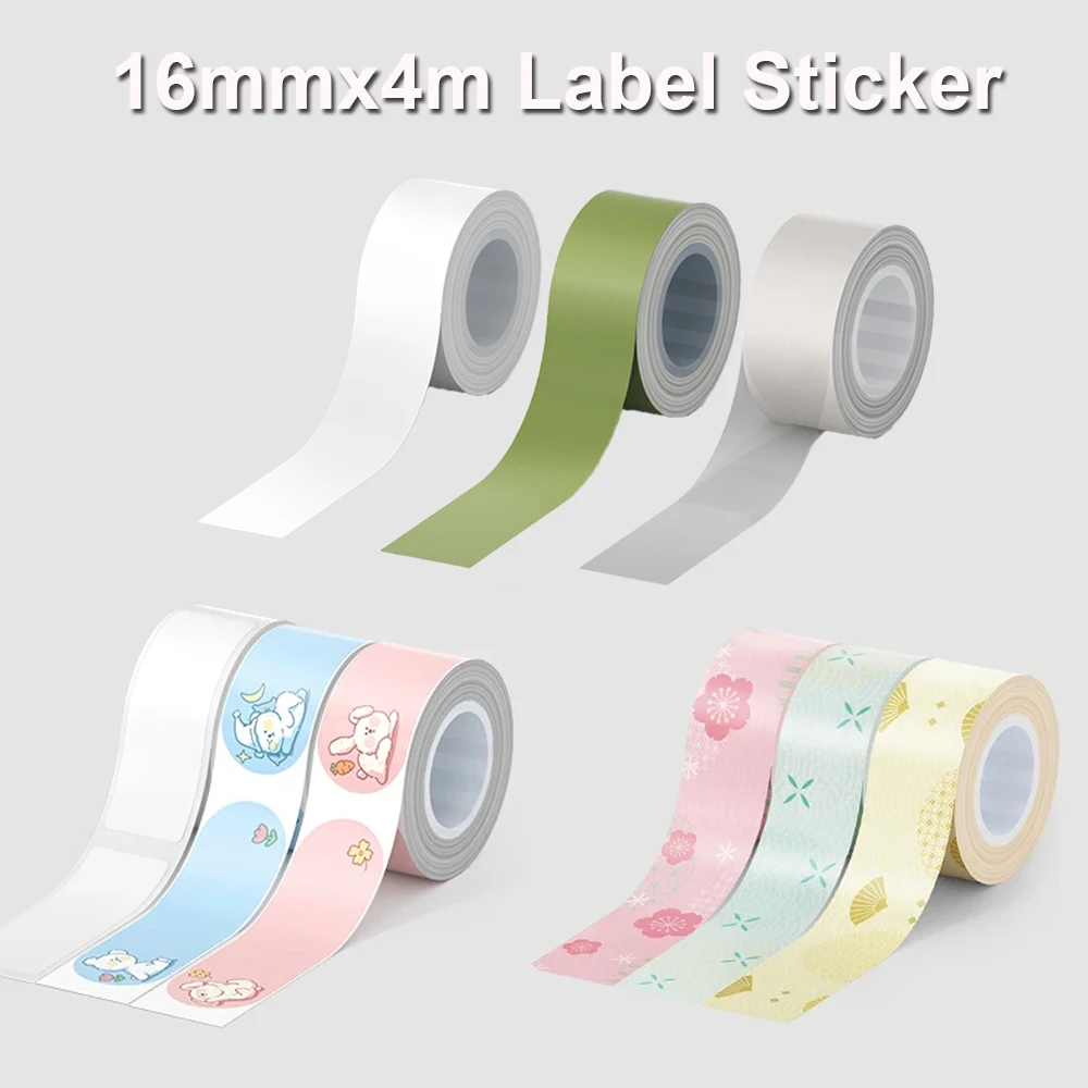 16mm * 4m Label Band Für MakeID L1 Bluetooth Mini Thermische Label Drucker L1-A Tasche Maker tintenlosen Druck DIY Drucken label Aufkleber Image