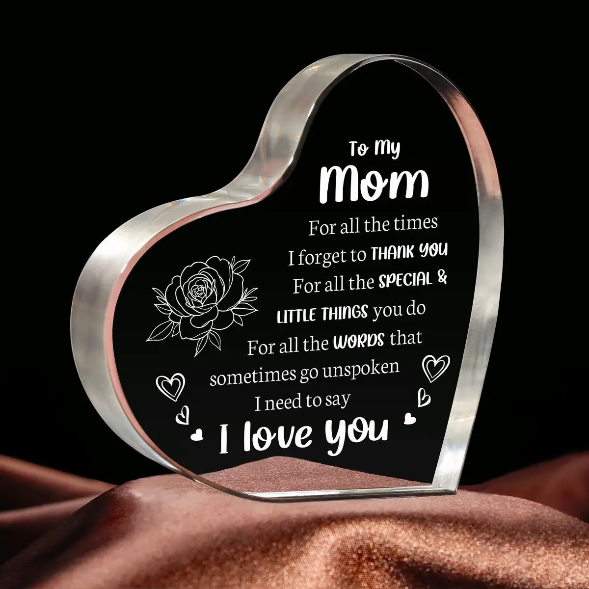Sohn-Tochter für Mama-Geschenke, Geburtstagsgeschenke für Mütter, Muttertagsgeschenke – herzförmiges bestes Valentinstags-Weihnachtsgeschenk aus Acryl Image