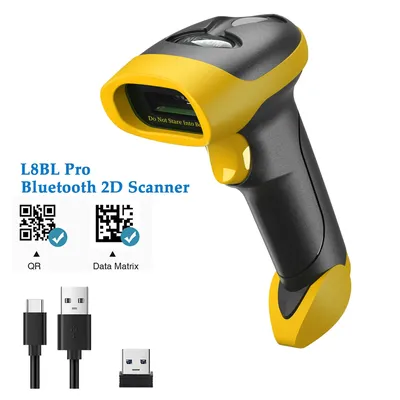 Netum l8bl blueooth drahtloser 2d Barcode-Scanner und l5 kabel gebundener qr Barcode-Leser pdf417 Image