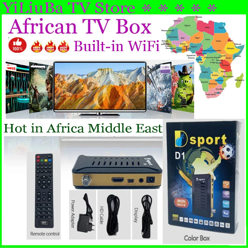 [Group] Ddehors D1 Meilleur Décodeur Satellite Récepteur DS TV FHD1080p Décodeur DVB-S2 Numérique un.com Étain WiFi mise à niveau de Qsport Q1