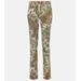 Paisley Mid-Rise Slim Jeans