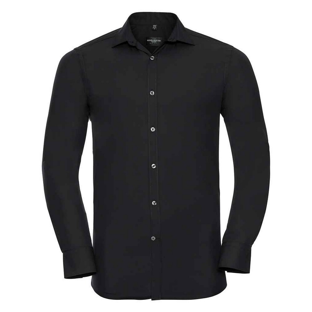 Russell Collection - "Ultimate" Formelles Hemd für Herren Langärmlig (Schwarz) Image