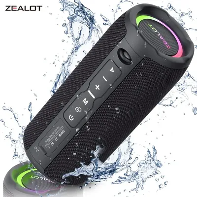 ZEALOT-S49PRO Portable Bluetooth Speaker 20W IPX6 Waterproof Powerful Sound Box Bass Boost Dual