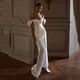 Eightree White Mermaid Wedding Dresses Women Off The Shoulder Lace Bridal Dress Elegant Wedding Evening Prom Gowns Customized