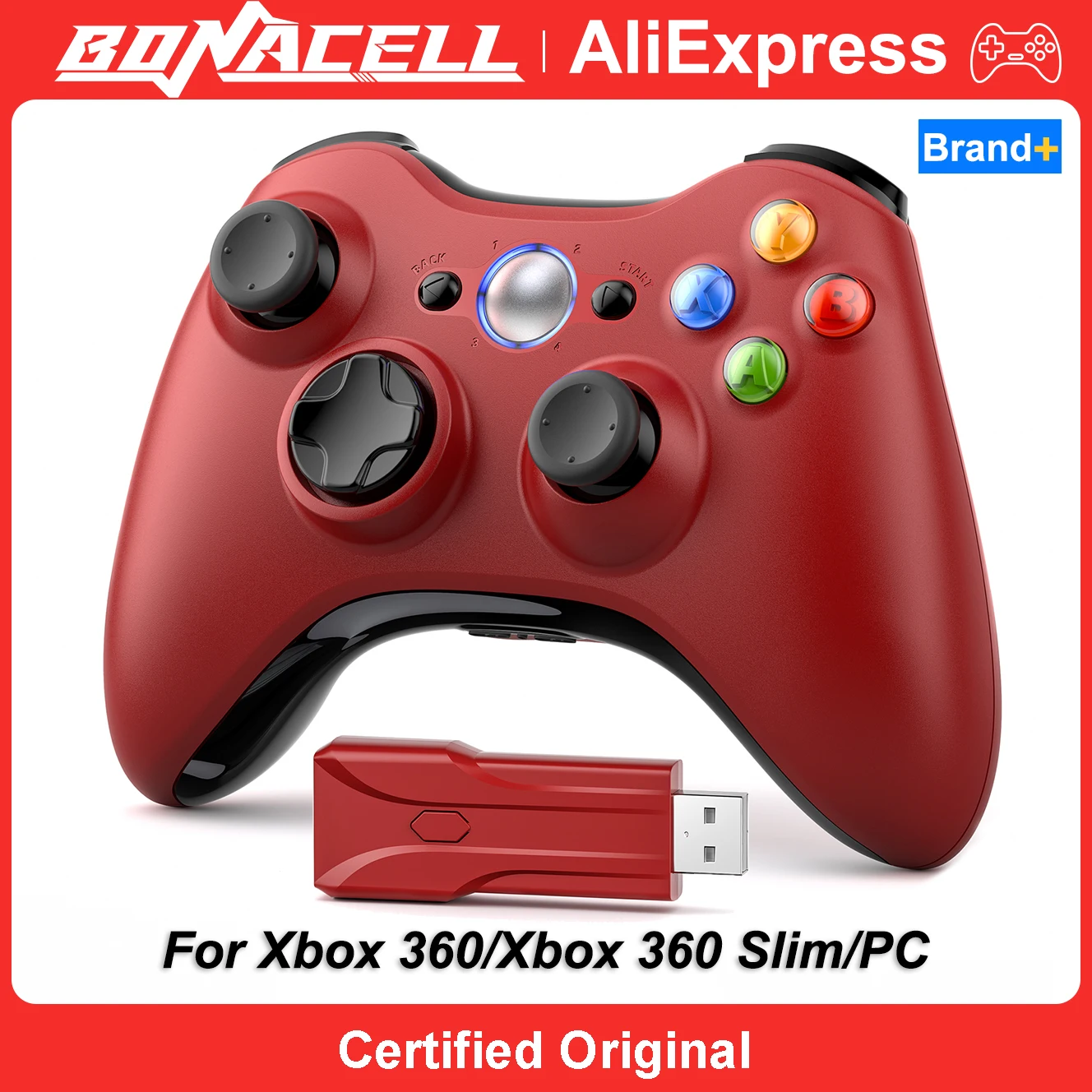 Gamepad für Xbox 360/Slim/Window 7/8/10 2,4G Wireless Controller Gaming Joystick 6-Achsen-Gyro Dual Vibration Spiel-Fernbedienung Image