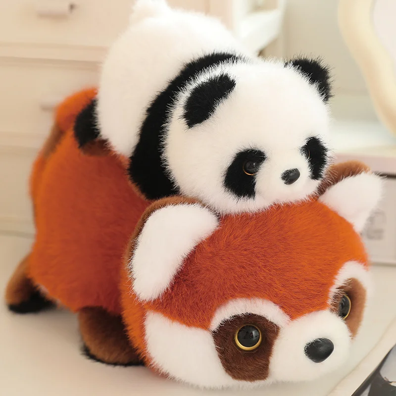 20/30/40CM Kawaii Waschbär Drehen zu Panda Plüsch Spielzeug Umkehr Bär Peluche Spielzeug Gefüllte Weiche Tier Puppe kreative Geburtstag Geschenke Image