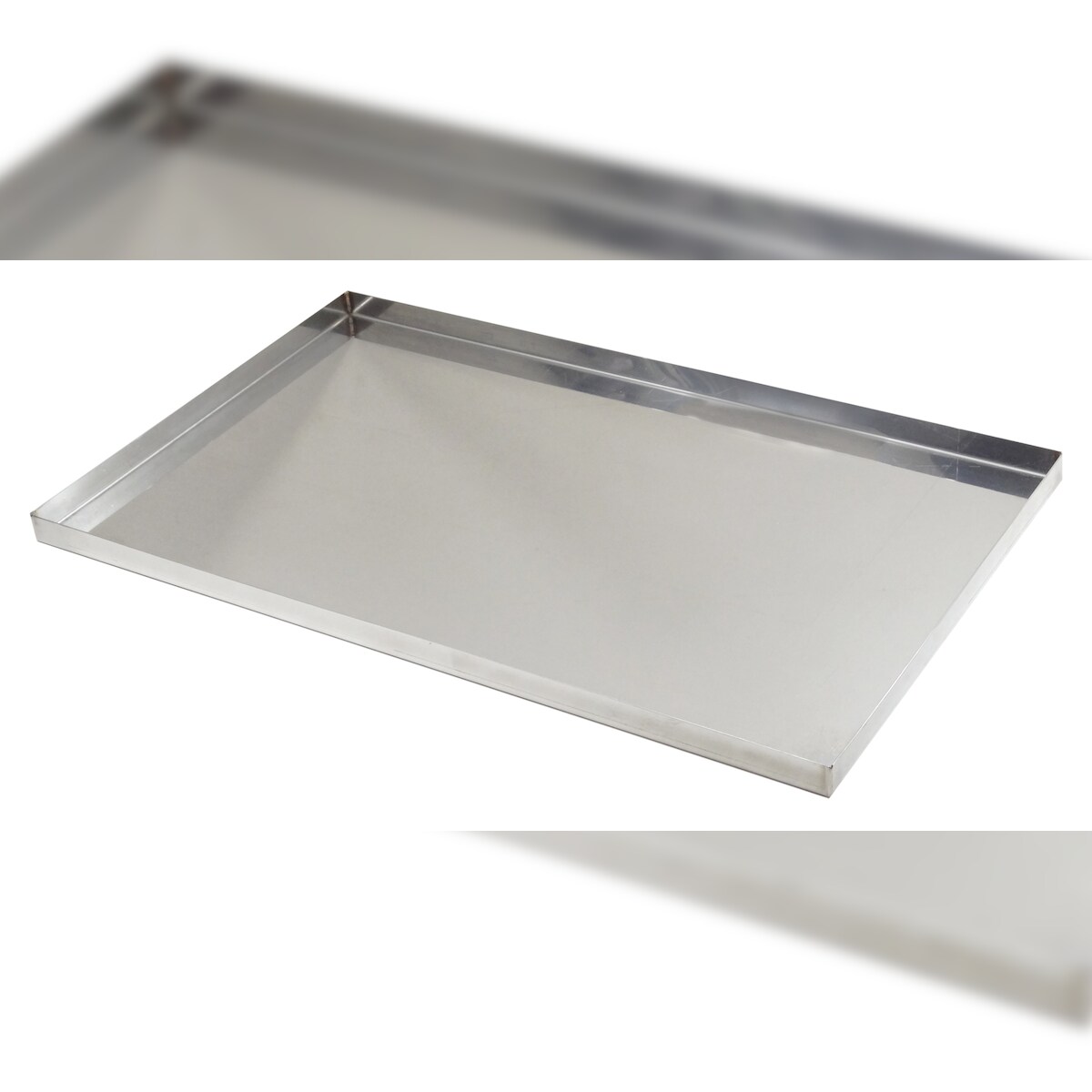 Gobel - Patisserieblech mit gerader Kante - Edelstahl - 600 x 400 x 30 mm - 814595 Image