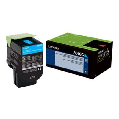 Original Lexmark 80C2SC0 / 802SC Toner Cyan