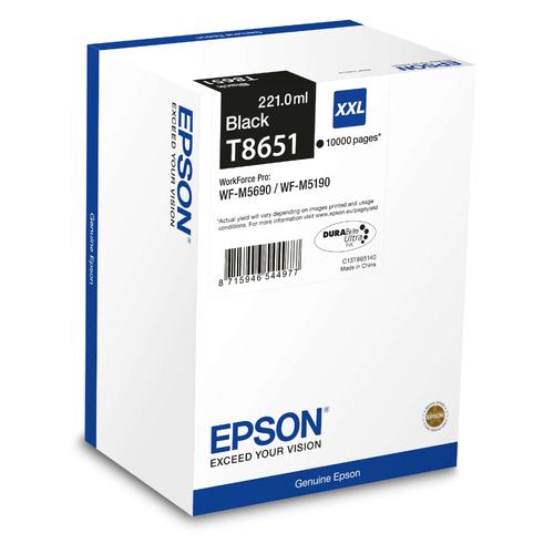 Original Epson C13T865140 / T8651 Druckerpatrone Schwarz