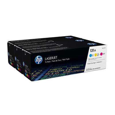 Original HP U0SL1AM / 131A Toner Multipack (Cyan,Magenta,Gelb)