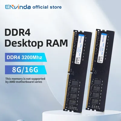 ENVINDA DDR4 PC RAM Memoria 8GB 16GB 3200MHz DIMM Desktop Computer Memory Rams No Support AMD