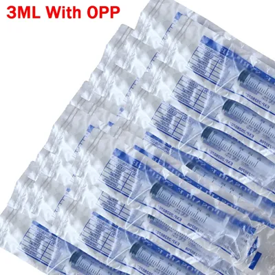 5/10/20/50/100Pcs 3ML With OPP Bag Hydroponics Analyze Tool Nutrient Syringe For Pet Sterile Feeder Glue Applicator Syringes