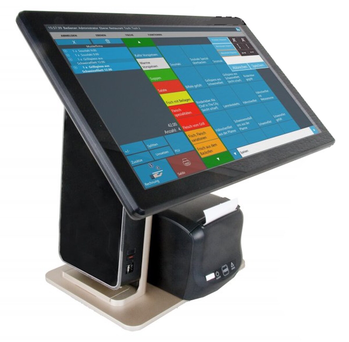 18" Kasse für GASTRONOMIE: Restaurant, Cafe, Biergarten mit Blitzkasse Kassensoftware Image