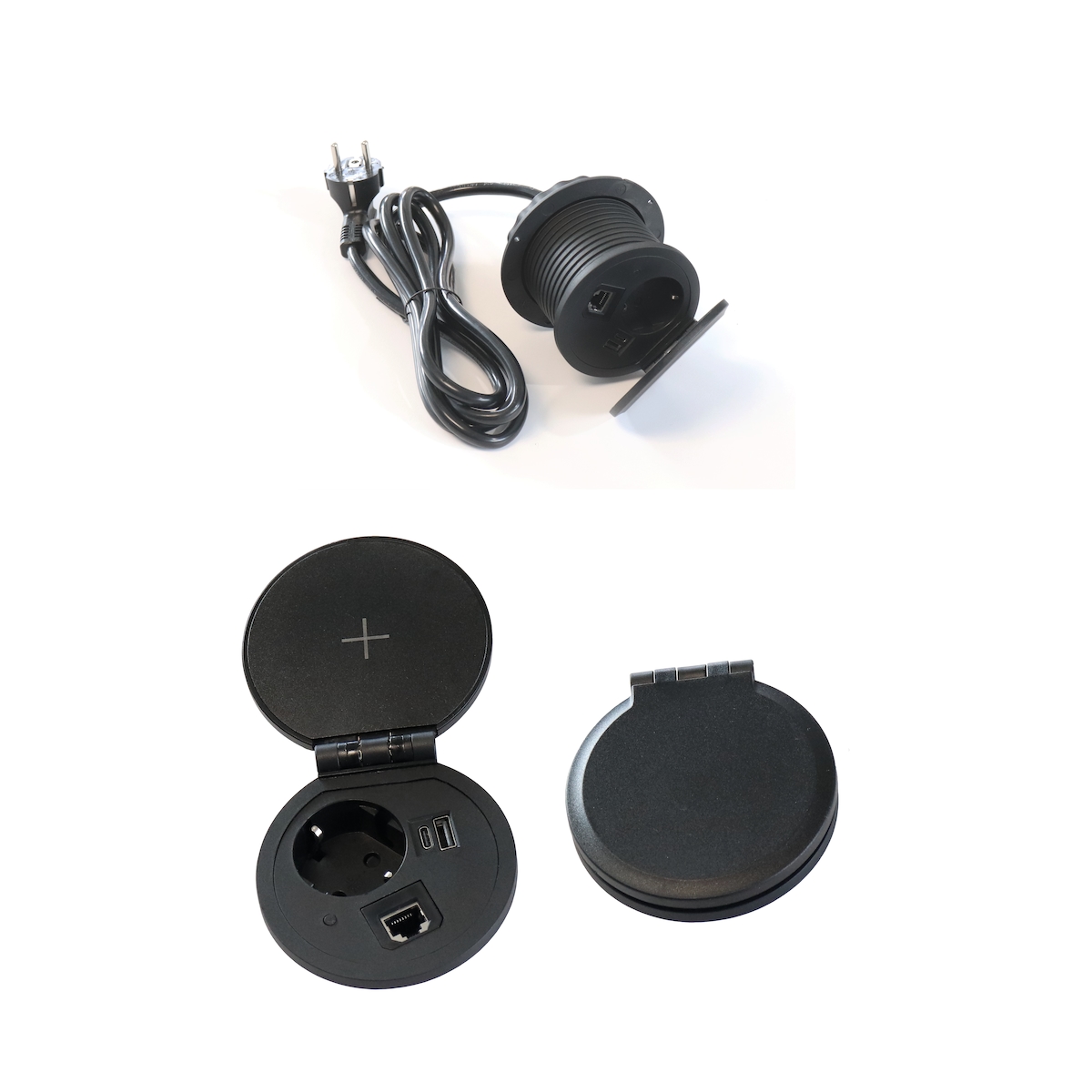 Hammerbacher-QI- / Multif.-steckdose ELQI20, o. Bohrung-VELQI20/D Image