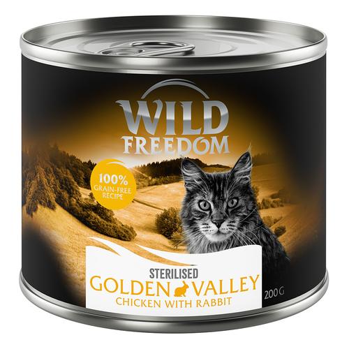 Wild Freedom Adult Sterilised 6 x 200 g - getreidefreie Rezeptur - Golden Valley Sterilised -...