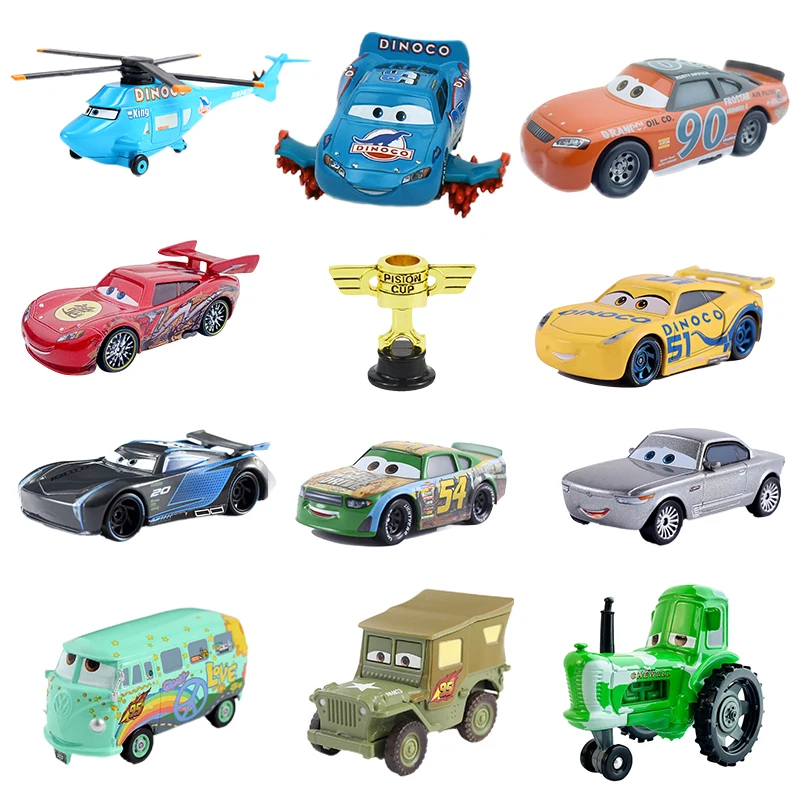 Autos 2 Metall Disney Pixar 3 King Plane Cup Cruz Ramirez Jackson Storm Sterling Fillmore Lightning Mcqueen Auto Spielzeug Modell Kind Geschenk Image