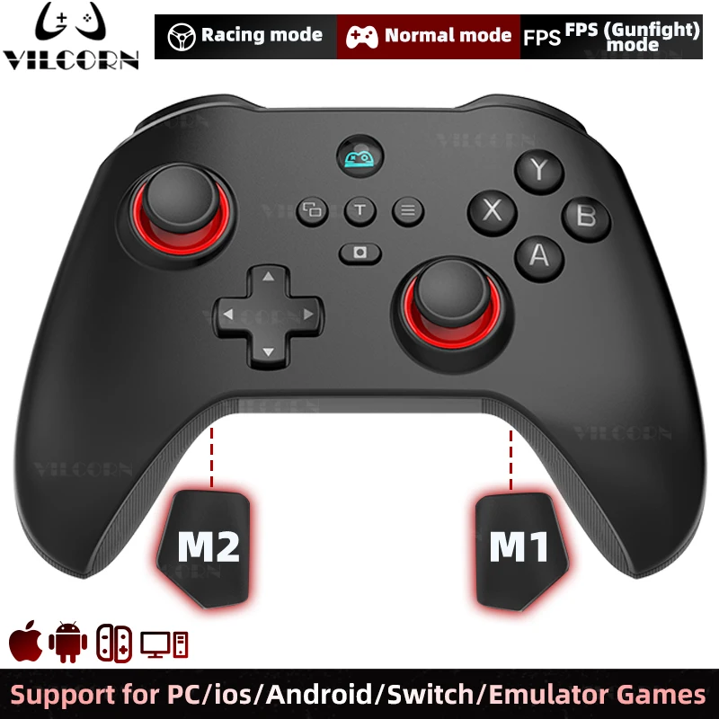 VILCORN PC Gaming Controller FPS Wireless Pro Gamepad Für PS4 Schalter Android IOS mit Micro Motion Hall Trigger Joystick Image