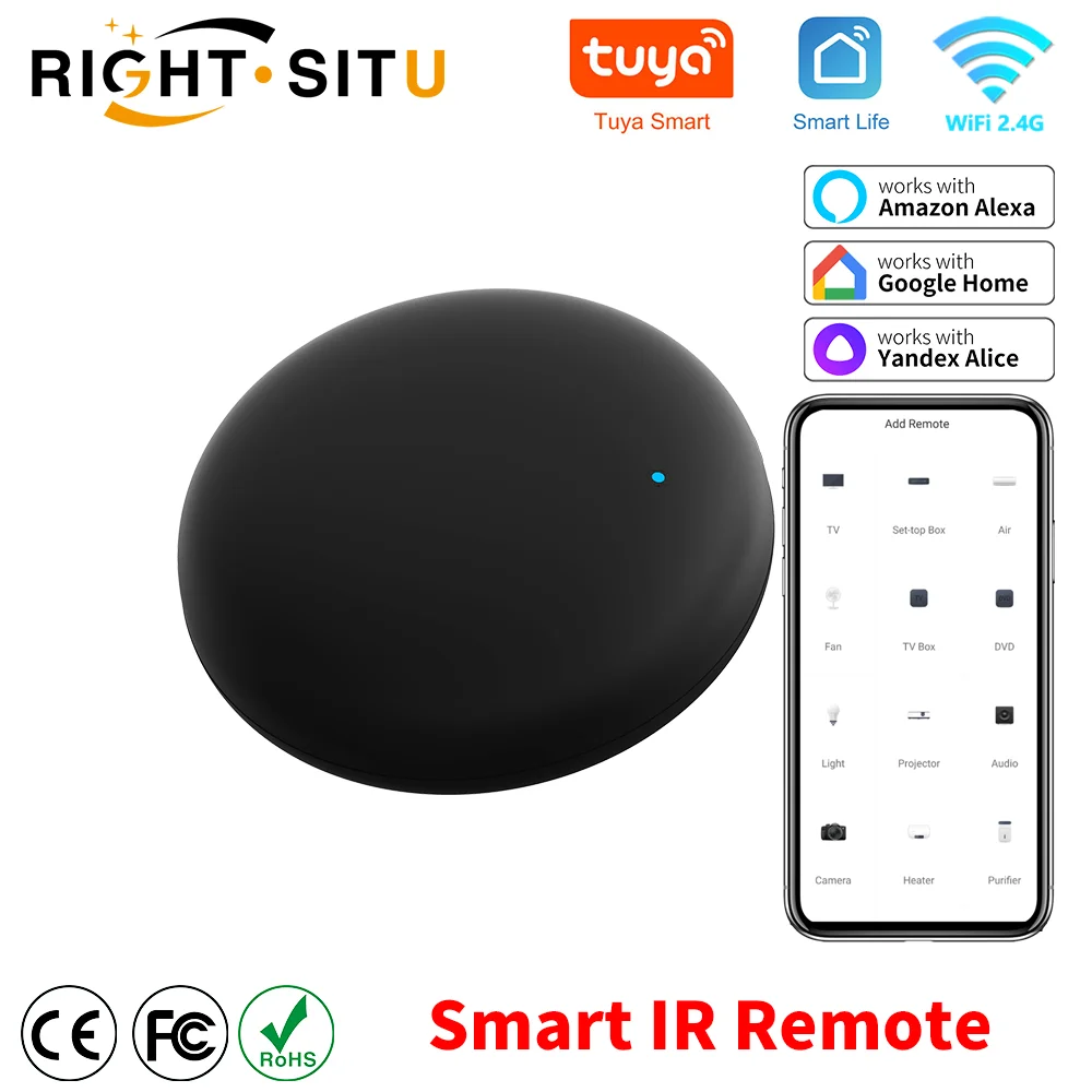 Tuya wifi smart ir fernbedienung smart life app ersetzen tv dvd aud ac remote arbeitet mit alexa google home Image