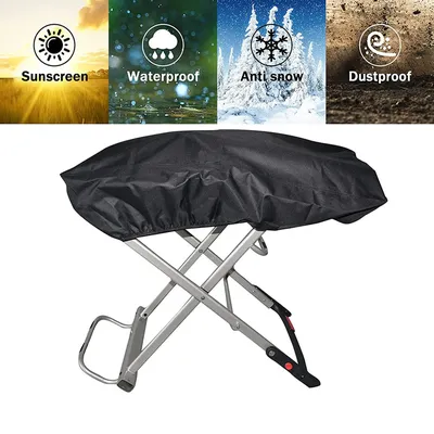 101x49x25cm Grill Cover For Weber 9010001 Traveler Portable Gas Grill 210D Heavy Duty Waterproof BBQ Cover Garden Cooking Cover
