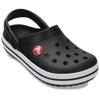 Clog CROCS "Crocband Clog", Kinder, Gr. 20, schwarz-weiß (schwarz, weiß), Croslite, casual, Schuhe, Sandale, Sommerschuh, Badeschuh mit Lüftungsöffnungen