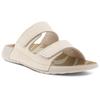 Pantolette ECCO "COZMO W", Damen, Gr. 43, beige, Nubukleder, sportlich, Schuhe, Sommerschuh, Schlappen mit zwei Klettverschlussriemen