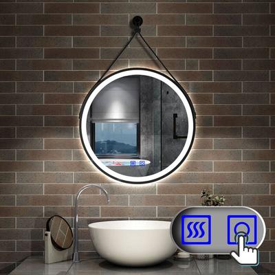 Aica Sanitaire - led Rund Badspiegel Touch Wandspiegel Badezimmerspiegel Beschlagfrei 3 Farben Image