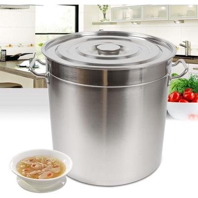 50L Suppentopf Mit Deckel Edelstahl Gastro Kochtopf Induktion Topf Kochtopf Gemüse und Dicke Image