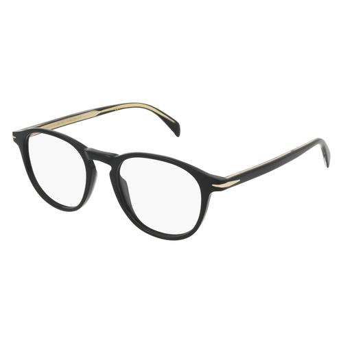 David Beckham DB 1018 Herren-Brille inkl. Gläser Vollrand Rund Acetat-Gestell 49mm/20mm/150mm, schwarz