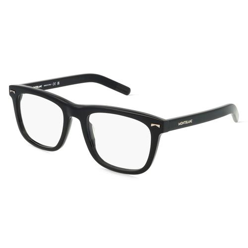 Montblanc MB0262O Herren-Brille inkl. Gläser Vollrand Rechteckig Acetat-Gestell 53mm/20mm/145mm, schwarz