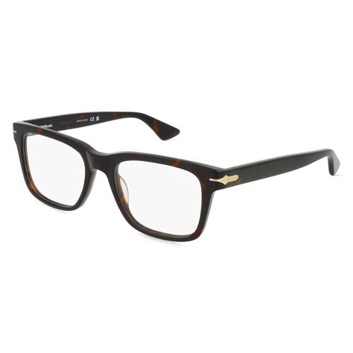 Montblanc MB0266O Herren-Brille inkl. Gläser Vollrand Rechteckig Acetat-Gestell 54mm/19mm/150mm, braun