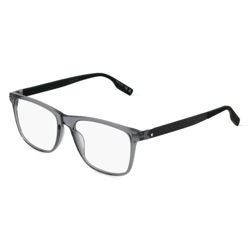 Montblanc MB0251O Herren-Brille inkl. Gläser Vollrand Rechteckig Acetat-Gestell 56mm/18mm/145mm, grau