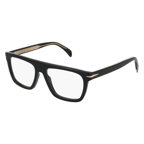 David Beckham DB 7096 Herren-Brille inkl. Gläser Vollrand Eckig Acetat-Gestell 53mm/16mm/145mm, schwarz