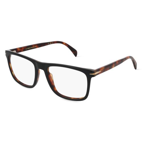 David Beckham DB 7115 Herren-Brille inkl. Gläser Vollrand Eckig Acetat-Gestell 54mm/19mm/145mm, braun